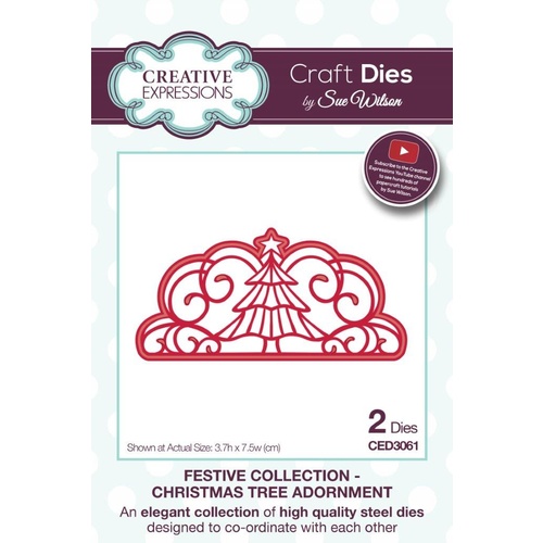 Sue Wilson Dies Festive Collection Christmas Tree Adornment CED3061 
