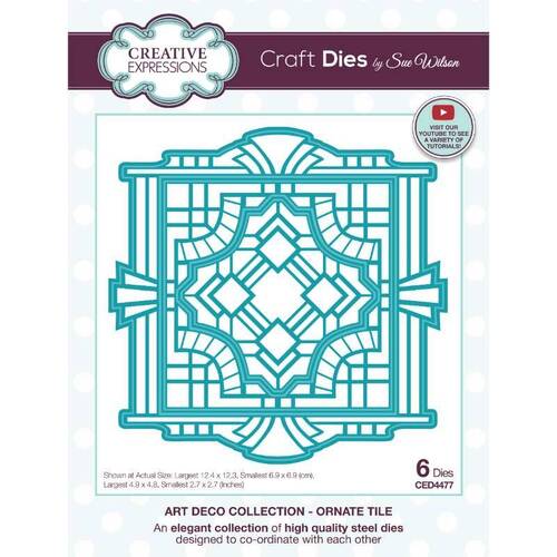 Sue Wilson Dies Art Deco Collection - Ornate Tile - CED4477