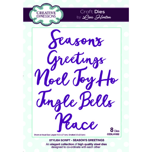 Lisa Horton Dies Stylish Script Collection Seasons Greetings CEDLH1002