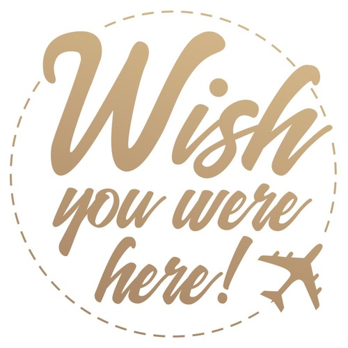 Couture Creations Mini Stamp New Adventures Wish You Were Here