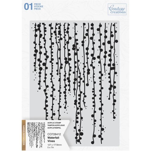 Couture Creations Background Stamp - Waterfall Vines