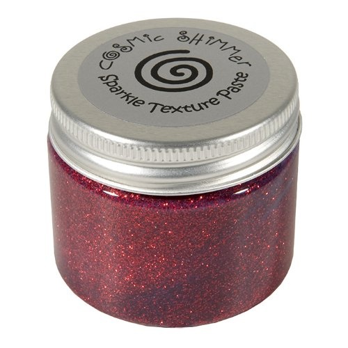 Cosmic Shimmer Sparkle Texture Paste Apple Red 50ml