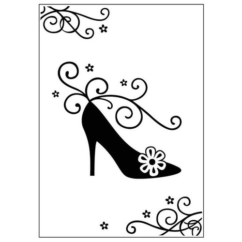 Crafts-Too Embossing Folder High Heel Shoe 4.25x5.5  