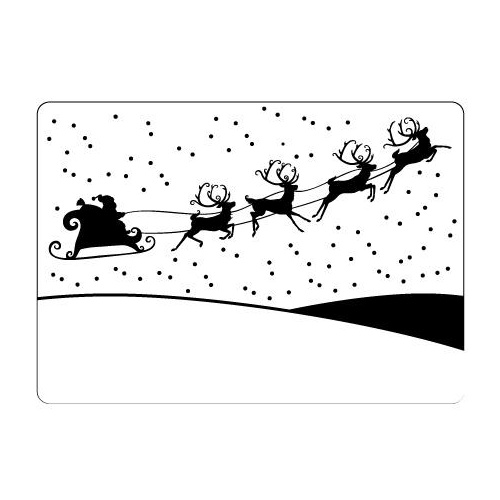 Crafts-Too Embossing Folder Sleigh 4.25x5.5 
