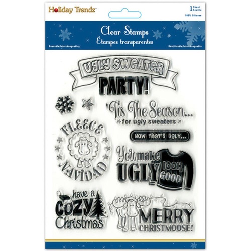 MultiCraft Holiday Clear Stamp 5X6 Ugly Sweater Party 