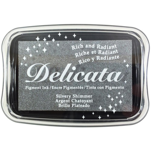 Delicata Pigment Ink Pad Silvery Shimmer 