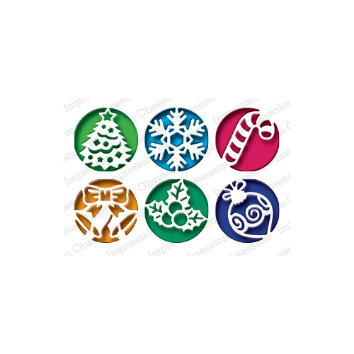 Impression Obsession Die Christmas Circle Cutouts DIE482X 