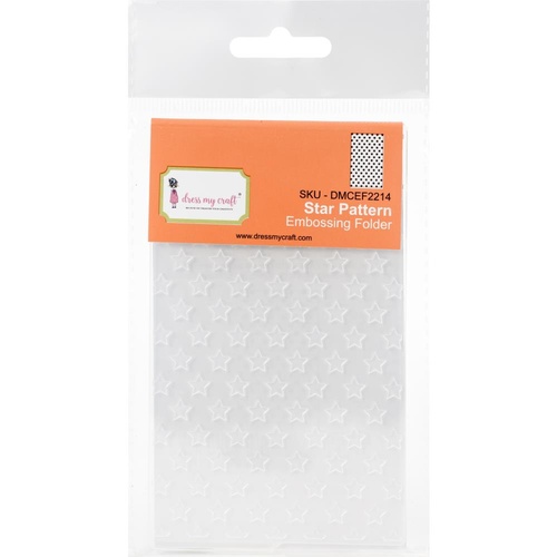 Dress My Craft Embossing Folder 3x4.75 Star Pattern