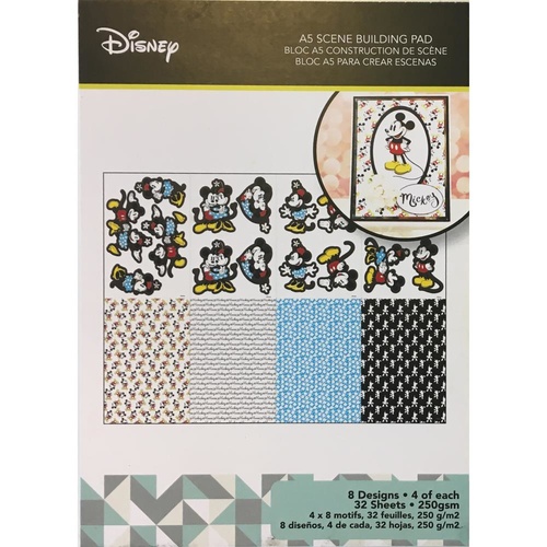 Disney Vintage Mickey Mouse A5 Scene Building Pad 32 Sheets Dus0172