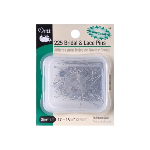 Pins Stainless Steel 225/pk Bridal and Lace 27mm