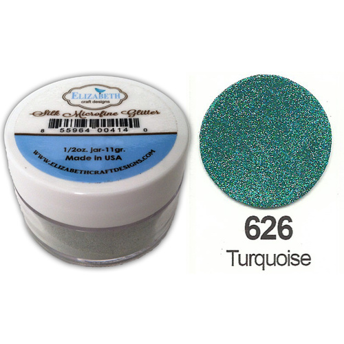 Elizabeth Craft Designs Silk Microfine Glitter 8g Jar 626 Turquoise