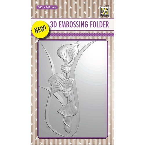 Nellie Snellen 3D Embossing Folder Arums Lily Lillies EF3D004