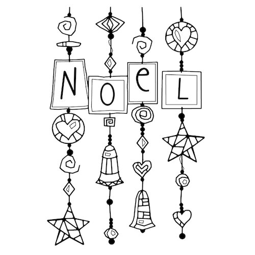 Woodware Clear Stamps Noel Dangles