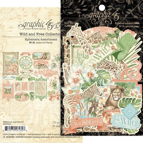 Graphic45 Cardstock Die-Cut Assortment - Wild and Free