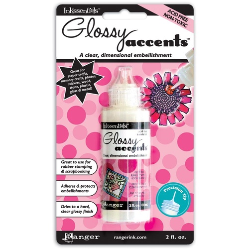 Inkessentials Glossy Accents, A clear dimensional embellishment 59ml
