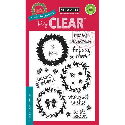 Hero Arts Clear Stamps Color Layering Wreath 
