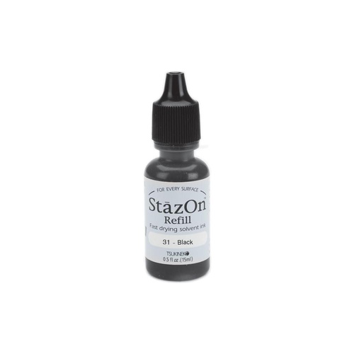 StazOn Craft Ink Refill Reinker 14.78ml Jet Black