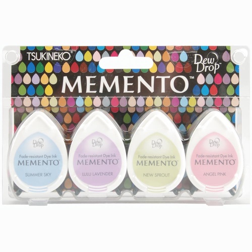 Tsukineko Memento Dye Ink Pads Dew Drops 4/Pkg Oh Baby