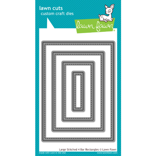 Lawn Fawn Cuts Stitched 4 Bar Rectangles Large Die LF1026 