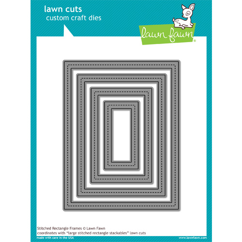 Lawn Fawn Cuts Stitched Rectangle Frames Die LF1142 