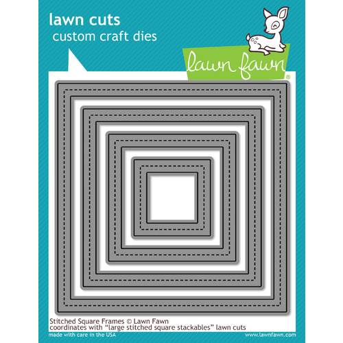 Lawn Fawn Cuts Stitched Square Frames Die LF1143 