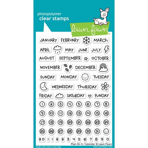 Lawn Fawn Stamps Plan on It: Calendar LF1177 FREE SHPPING