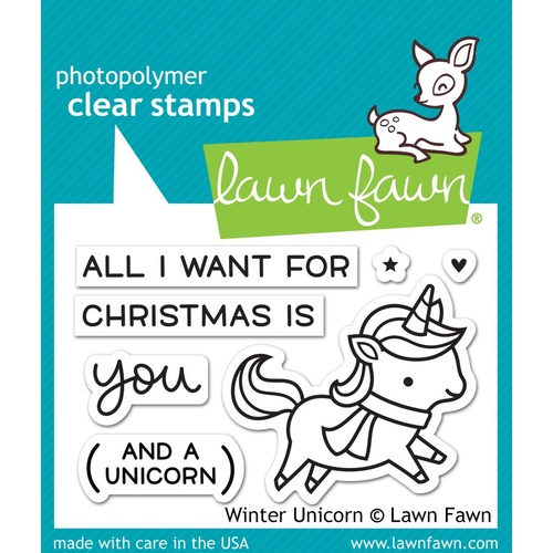 Lawn Fawn Stamps  Winter Unicorn LF1218 