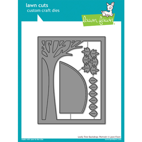 Lawn Fawn Cuts Leafy Tree Backdrop: Potrait Die LF1238 
