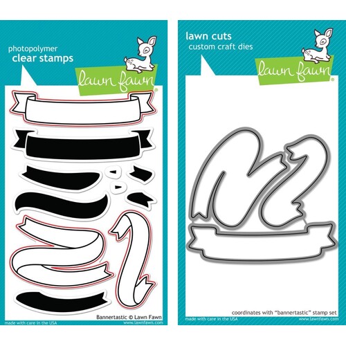Lawn Fawn Bannertastic Stamp+Die Bundle
