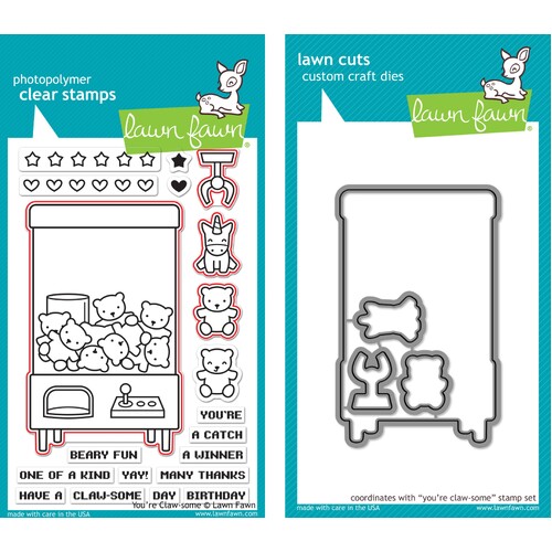 Lawn Fawn You're Clawsome Stamp+Die Bundle