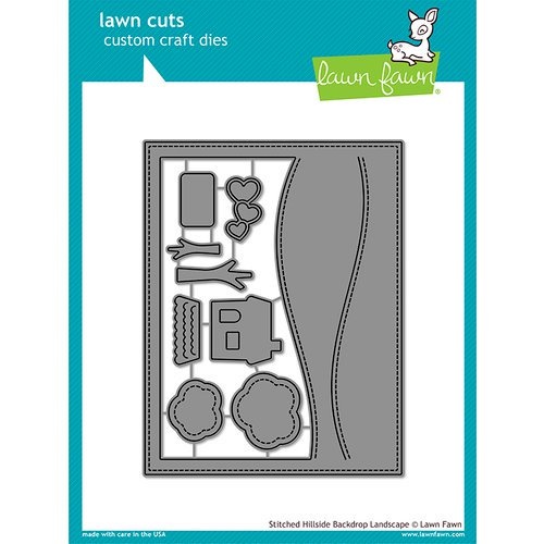 Lawn Fawn Cuts Stitched Hillside Backdrop: Landscape LF1502