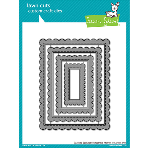 Lawn Fawn Cuts Stitched Scalloped Rectangle Frames LF1719