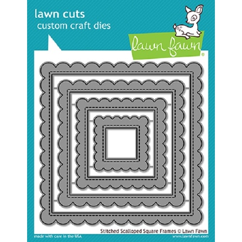 Lawn Fawn Cuts Stitched Scalloped Square Frames LF1720