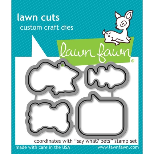 Lawn Fawn Cuts Say What? Pets Dies LF1963