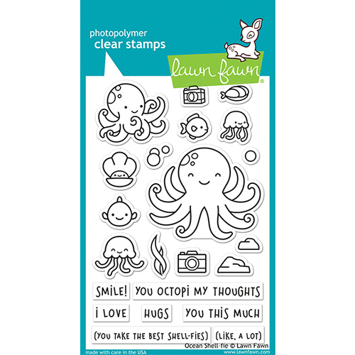 Lawn Fawn Stamps Ocean Shell-Fie LF2329