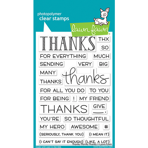 Lawn Fawn Stamps Thanks Thanks Thanks LF2405