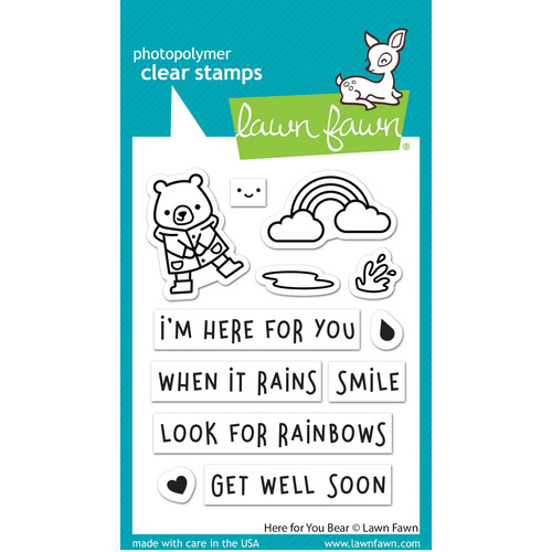 Lawn Fawn - Stamps - Here for You Bear - LF2845