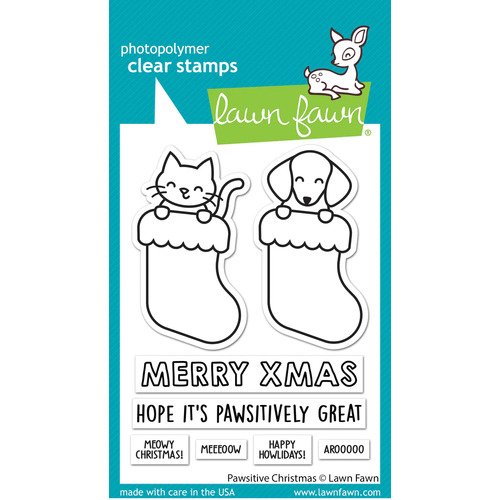 Lawn Fawn - Stamps - Pawsitive Christmas - LF2983
