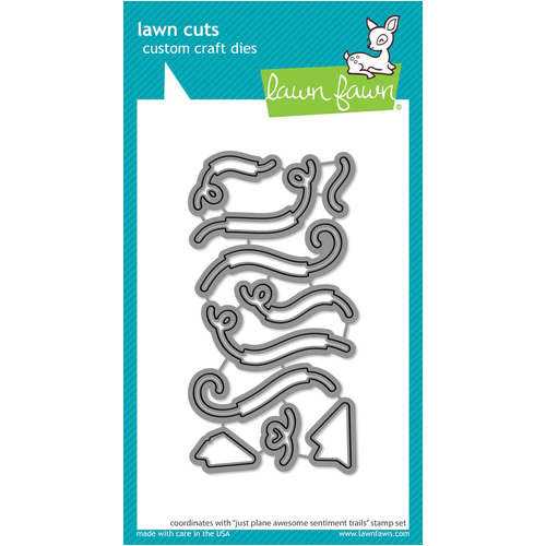 Lawn Fawn - Lawn Cuts - Just Plane Awesome Sentiment Trails - LF3133