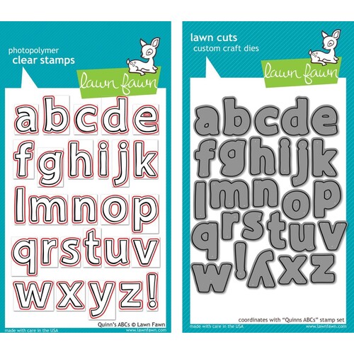 Lawn Fawn Quinn's ABCs Stamp+Die Bundle