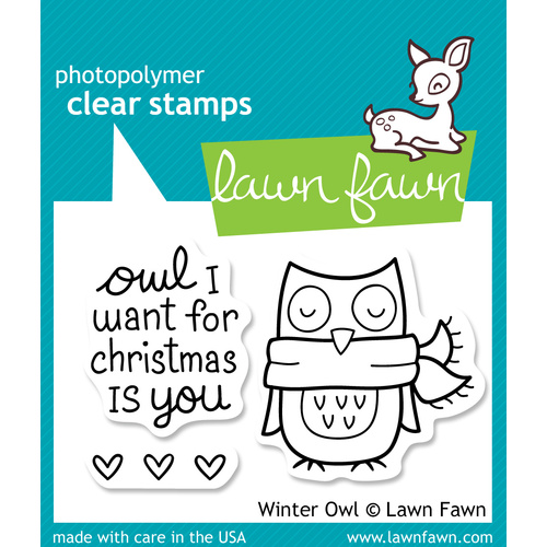 Lawn Fawn Stamps Winter Owl LF434 