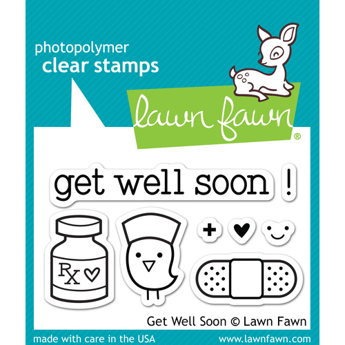 Lawn Fawn Stamps Get Well Soon LF682 