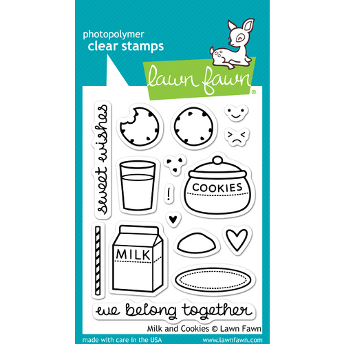 Lawn Fawn Stamps Milk and Cookies LF725 