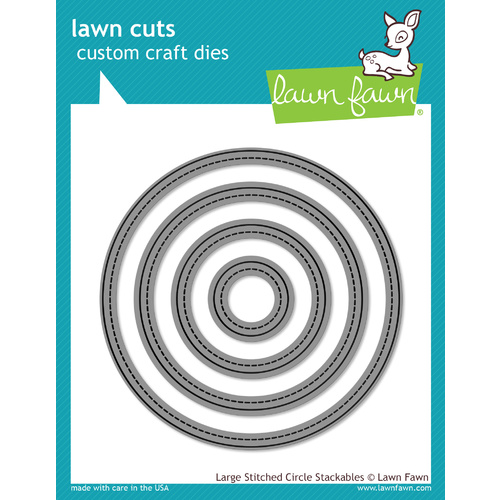Lawn Fawn Cuts Large Stitched Circle Stackables Dies LF795 