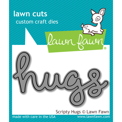 Lawn Fawn Cuts Scripty Hugs Dies LF835 