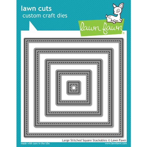 Lawn Fawn Cuts Large Stitched Square Stackables Dies LF837 
