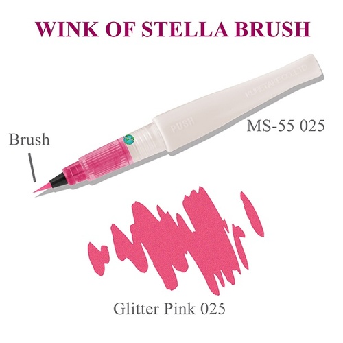Zig Wink Of Stella Brush Glitter Marker Pink 