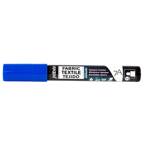 Pebeo 7A Opaque Fabric Marker 4mm Blue