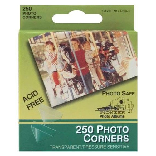 Pioneer Photo Corners Self Adhesive 250/Pkg