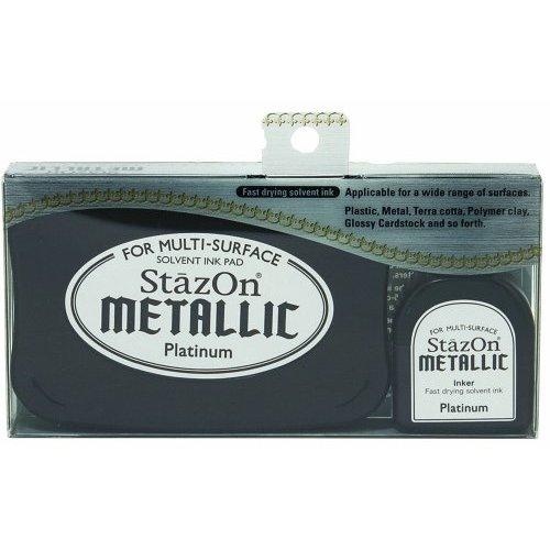StazOn Ink Pad Metallic Ink Kit Platinum